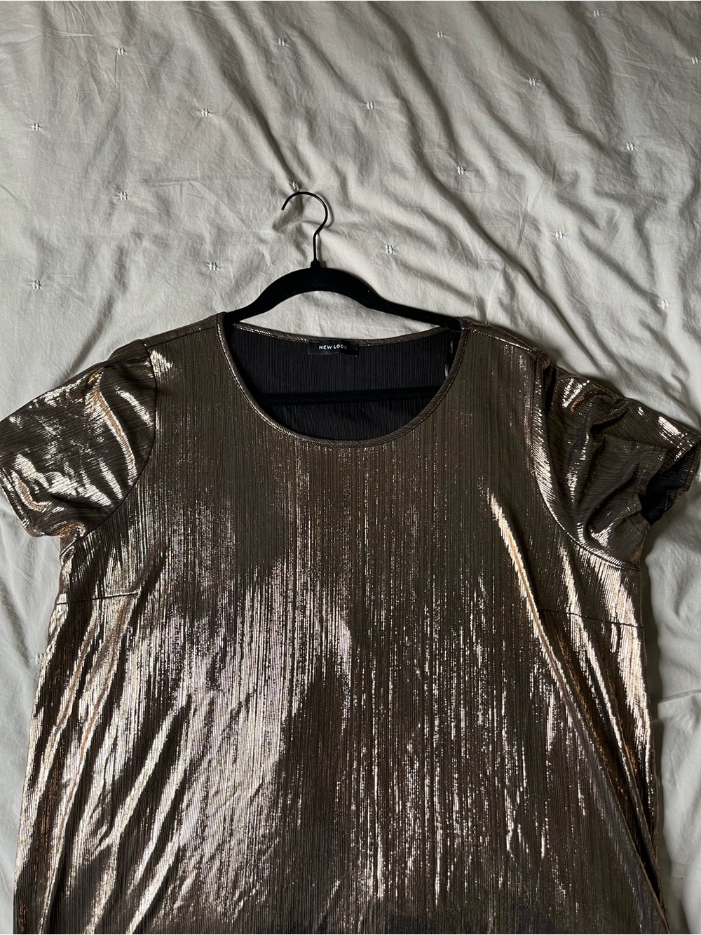 Bronze Metallic Top Tunic Size Large